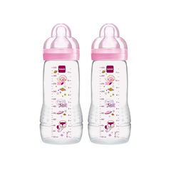 Paquete con 2 Biberones Easy Active 330ml Gris Rosa (4m+) (Copia)