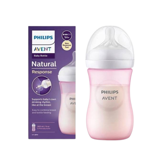 Biberon Natural Response Rosa 260ml 1m+
