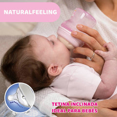 Biberón Chicco Natural Feeling Blanco 150ml 0m+