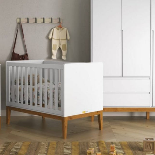 Cuna Matic Nature New Laqueado Blanco Soft Eco Wood