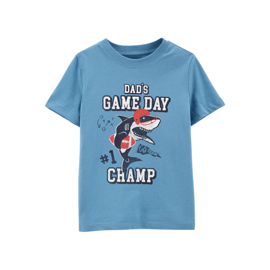 OshKosh B'Gosh - Remera básica color azul diseño de tiburón