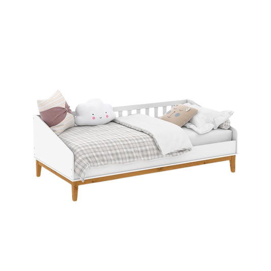 Cama Niñera Matic Nature Laqueado Blanco Soft Eco Wood