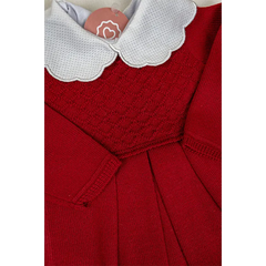 Kit Vestido Rojo Fuego Con Blanco