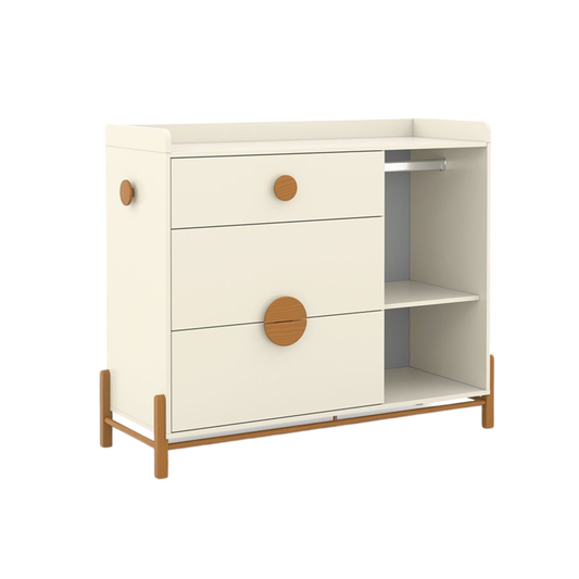 Cómoda Matic Tess Laqueado Off White Eco Wood