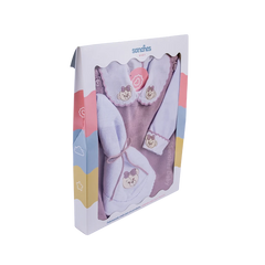 Conjunto Enterizo Bordado Nude Con Blanco