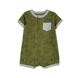 Carter's - Romper de algodón color verde insectos