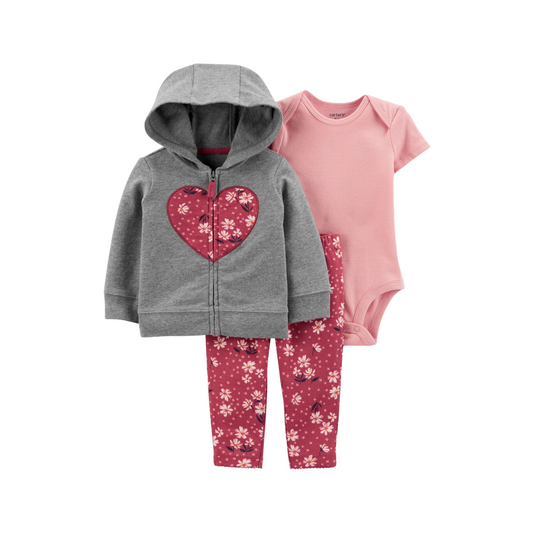 Carter's - Set con 3 piezas con diseño de corazon