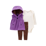 Carter's - Set con 3 piezas con chaleco de micro polar