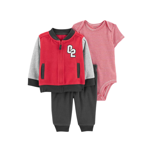 Carter's - Set con 3 piezas con abrigo y pantalón de micro polar